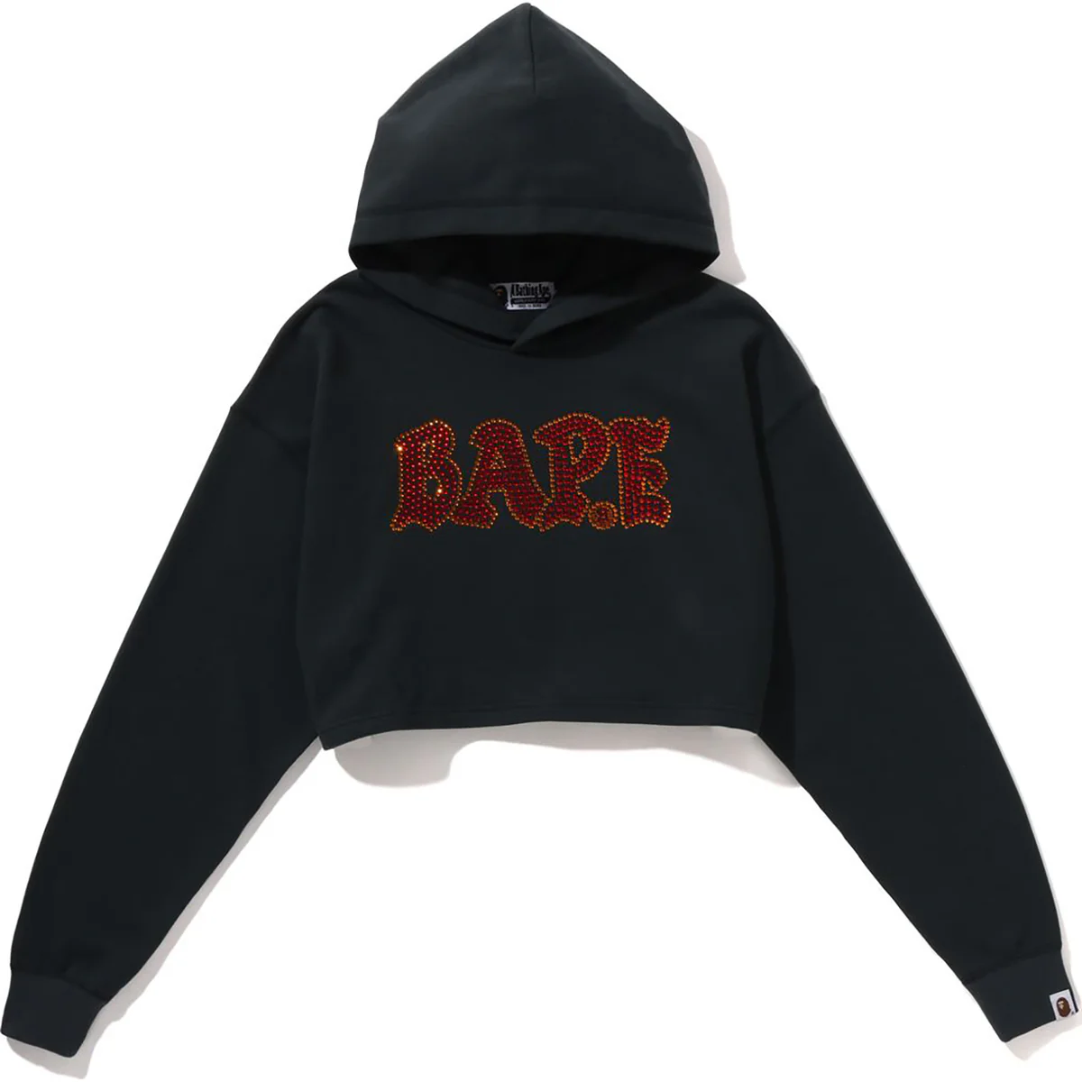 BAPE CRYSTAL STONE BAPE CROPPED PULLOVER HOODIE LADIES缩略图