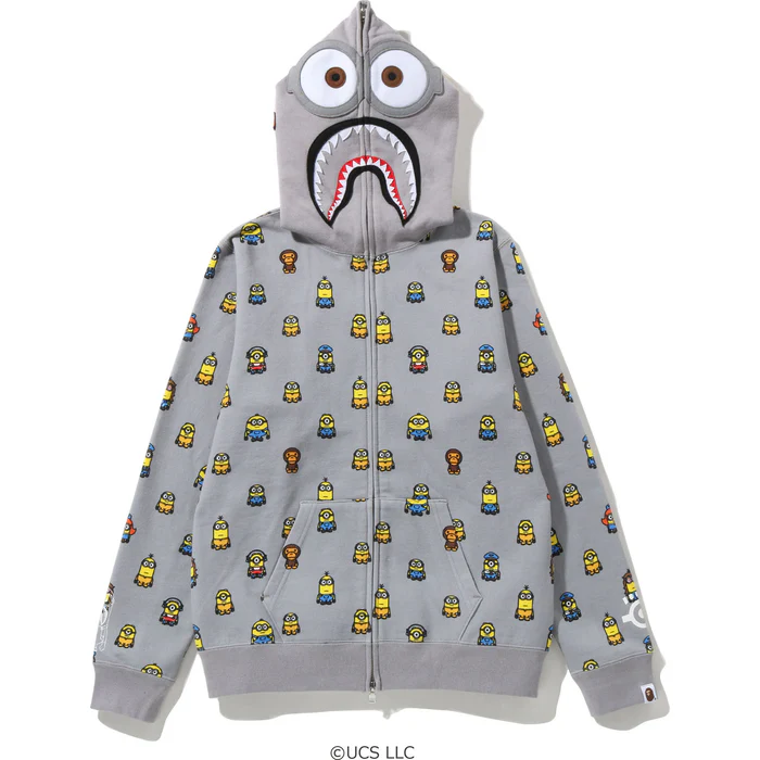 BAPE MINIONS SHARK FULL ZIP HOODIE LADIES缩略图